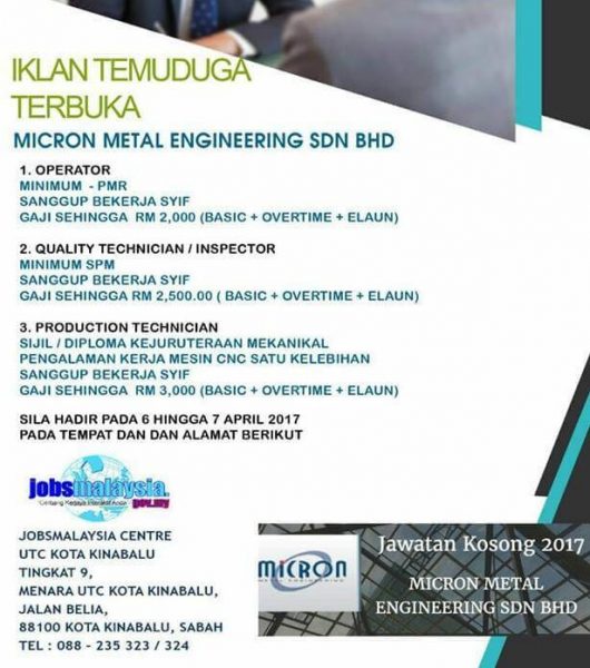 Temuduga Terbuka Micron Metal Engineering