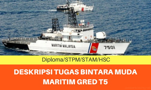Deskripsi Tugas Bintara Muda Maritim Gred T5. 