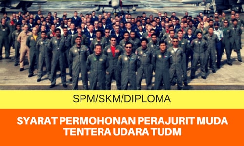Syarat Permohonan Perajurit Muda Tentera Udara TUDM